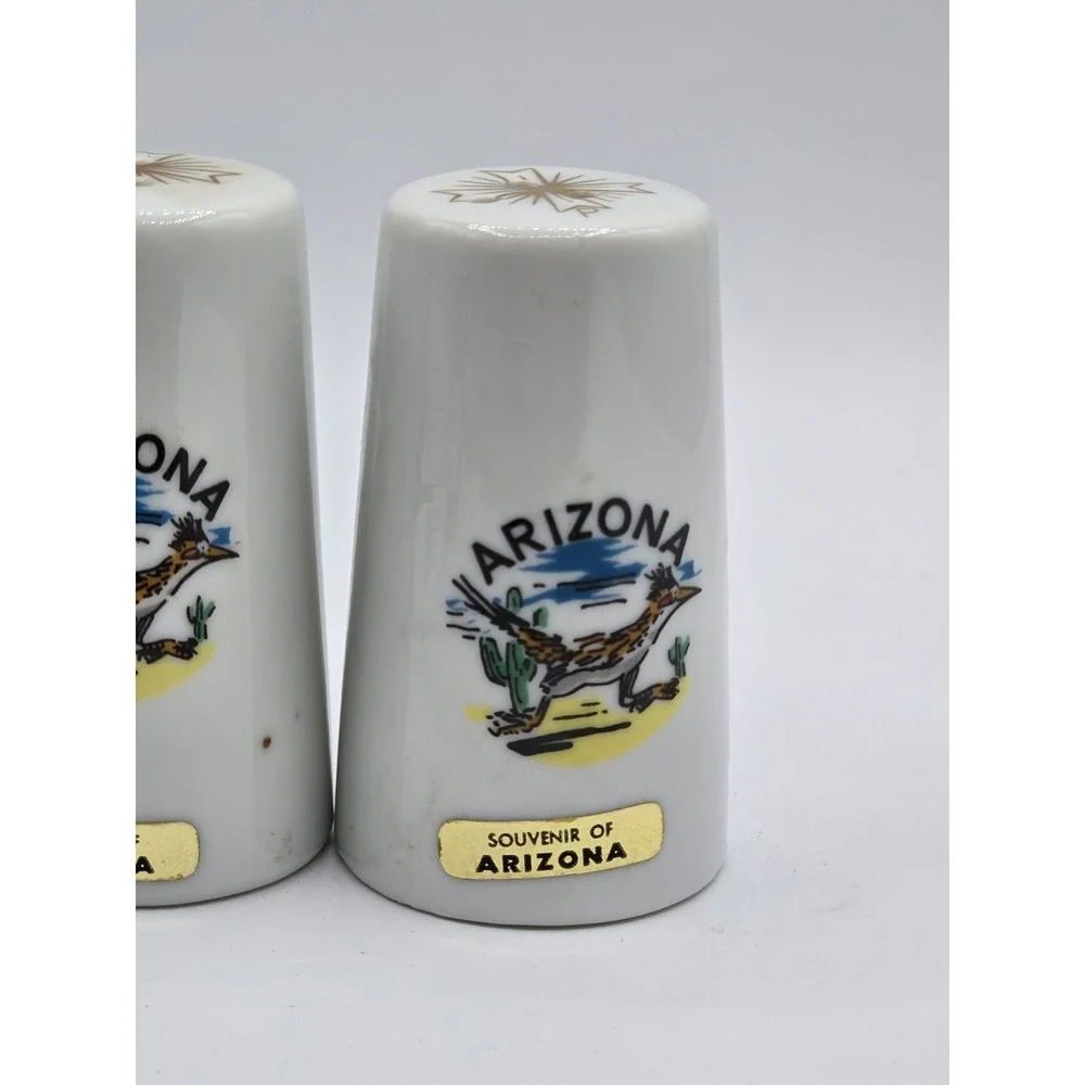 Arizona Roadrunner Vintage Salt & Pepper Shakers  souvenir State US 3